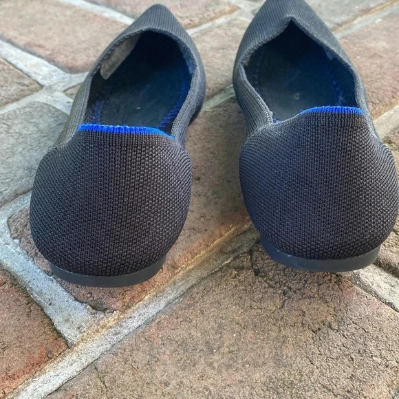 Rothy’s black pointed toe knit slip on ballet flats size 8 -NO insole - Picture 3 of 6